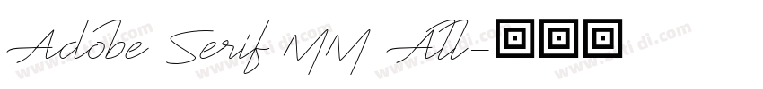 Adobe Serif MM All字体转换
